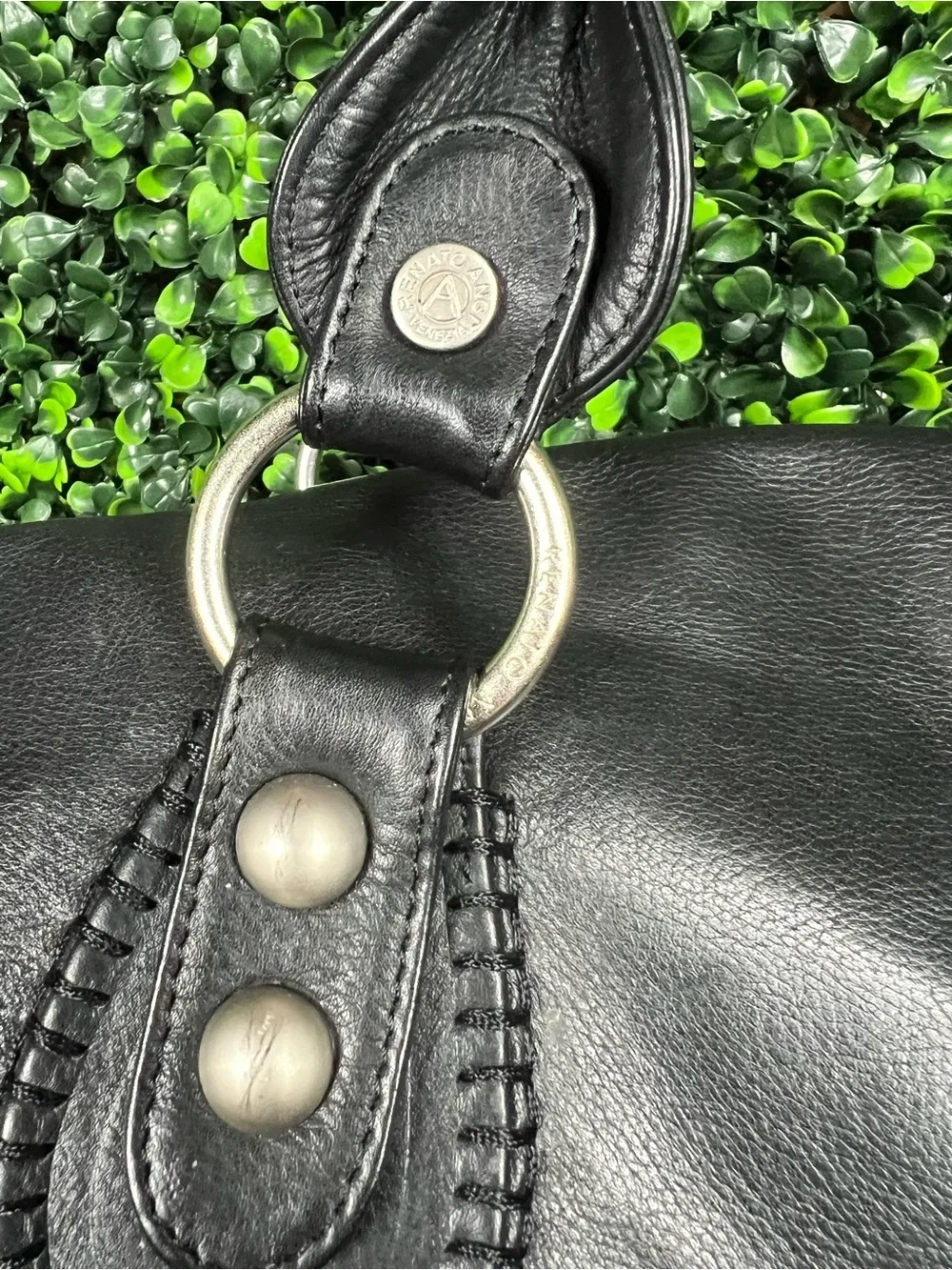 RENATO ANGI | Italian Leather Satchel/Duffle Bag